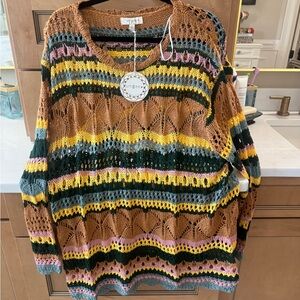 Umgee Women's Multicolor Knit Sweater
